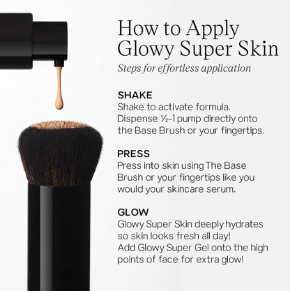 Saie Glowy Super Skin Tint Liquid Foundation - Weightless + Dewy Foundation with Lightweight Medium Coverage - Hydrating Face Makeup + Skin Care Serum Hybrid with Hyaluronic Acid - Shade 11 (1.01 oz) SaieBuy Supplements Australia