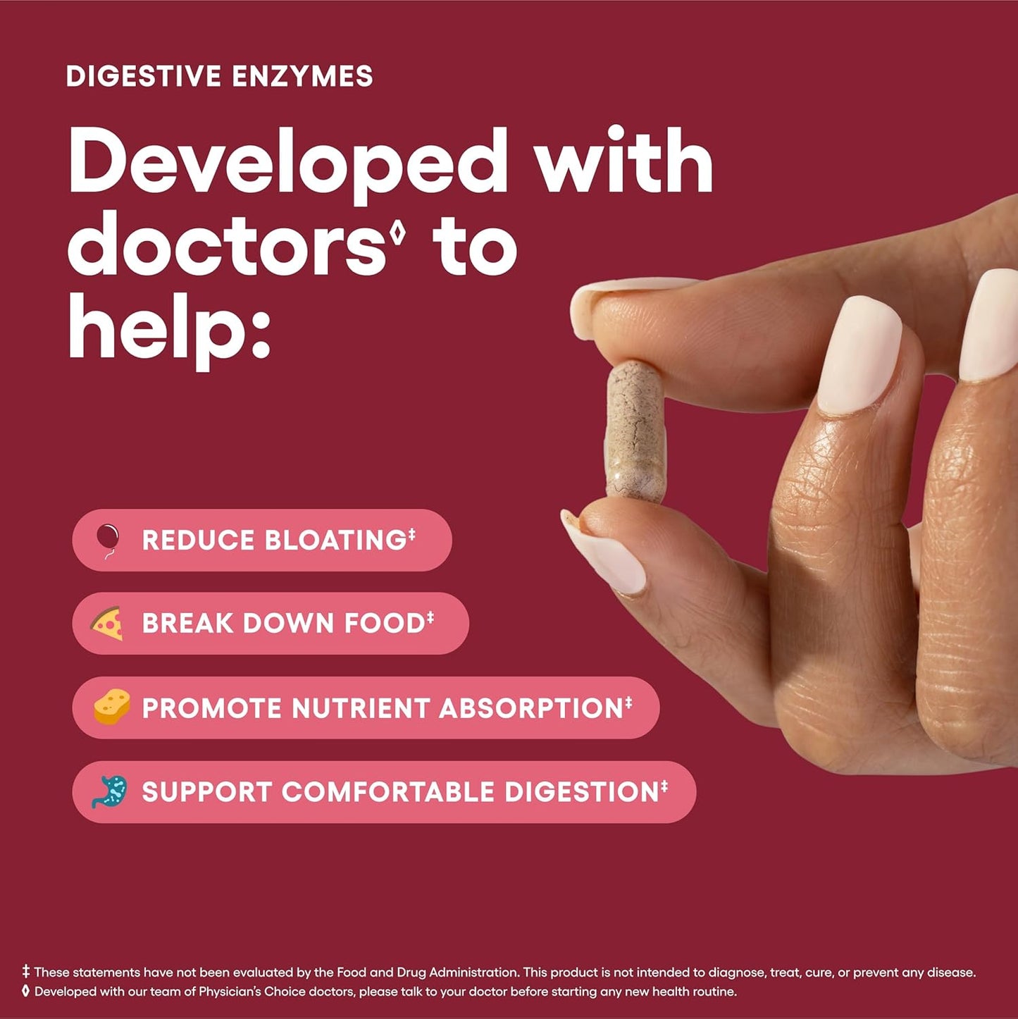 Physician's CHOICE - Optimal Gut Health Bundle: 60 Billion Probiotic 60ct + Digestive Enzymes 90ct for Digestive Comfort and Immune Support
