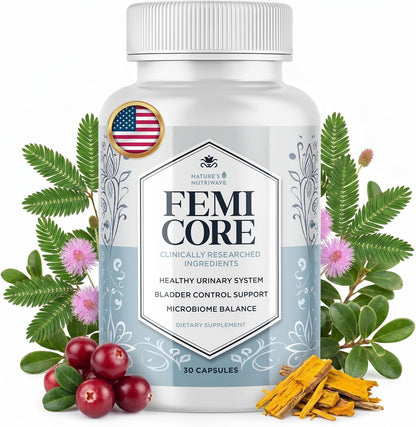 FemiCore – Botanical & Probiotic Capsules – 30 Ct, 1 Month Supply | Botanical & probiotic capsules, clean formula | Non-GMO, Stimulant-Free, GMP-Certified, Made in USA | Daily capsule
