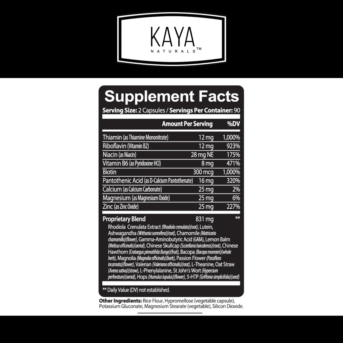 Kaya Naturals - Natural Herbal Support Vitamin Supplement are Designed to Help You find Balance and Relaxation in Your Daily Routine - Vitamin Supplement - 180 Capsules Kaya NaturalsBuy Supplements Australia