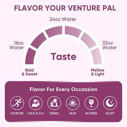 Venture Pal Sugar Free Electrolyte Packet, Liquid Daily IV Hydration Powder | 5 Vitamins & 7 Electrolytes, Instantly Hydration Packets for Sports & Party Recovery, Vegan, Keto Friendly, 16 Sticks