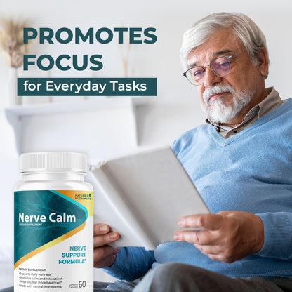 NerveCalm – Passion Flower & Prickly Pear Caps – 30 Ct, 1 Month Supply | Passion Flower, Prickly Pear & California Poppy | Vegan, Non-GMO, Made in USA | Easy-to-swallow capsule
