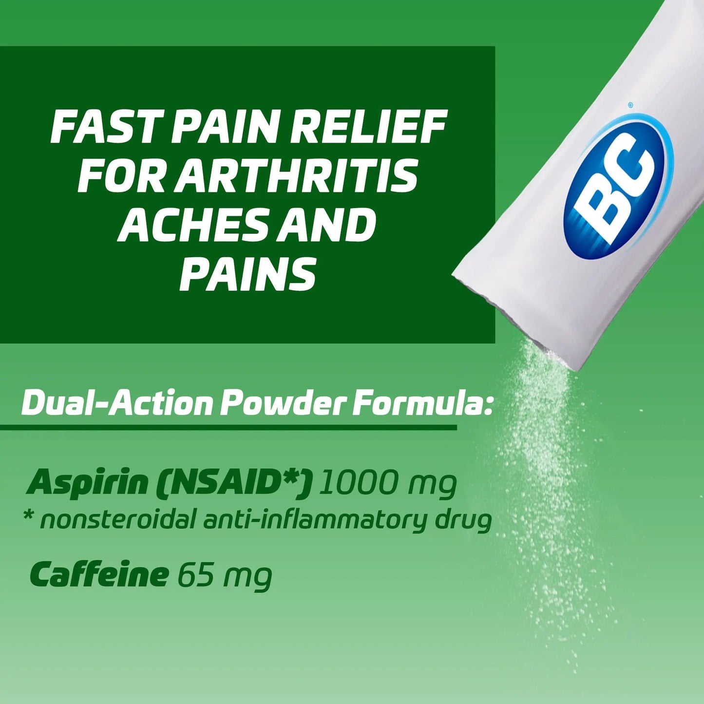 BC Powder | Fast Pain Relief | Arthritis | Aspirin (NSAID) & Caffeine | 50 Count and BC Powder | Fast Pain Relief | Aspirin (NSAID) & Caffeine | 50 Count (10042037103993) BCBuy Supplements Australia