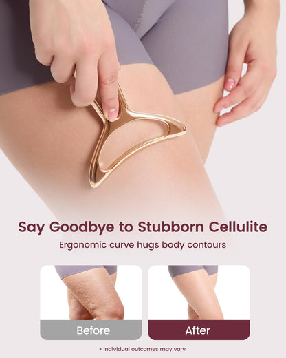lifechill Lymphatic Drainage Massager & Anti Cellulite Massage Tools for Body Sculpting, Metal Gua Sha & Muscle Scraper Tool Pain Relief Deep Tissue, Gifts for Women, Gold (M) lifechill buy supplements Au