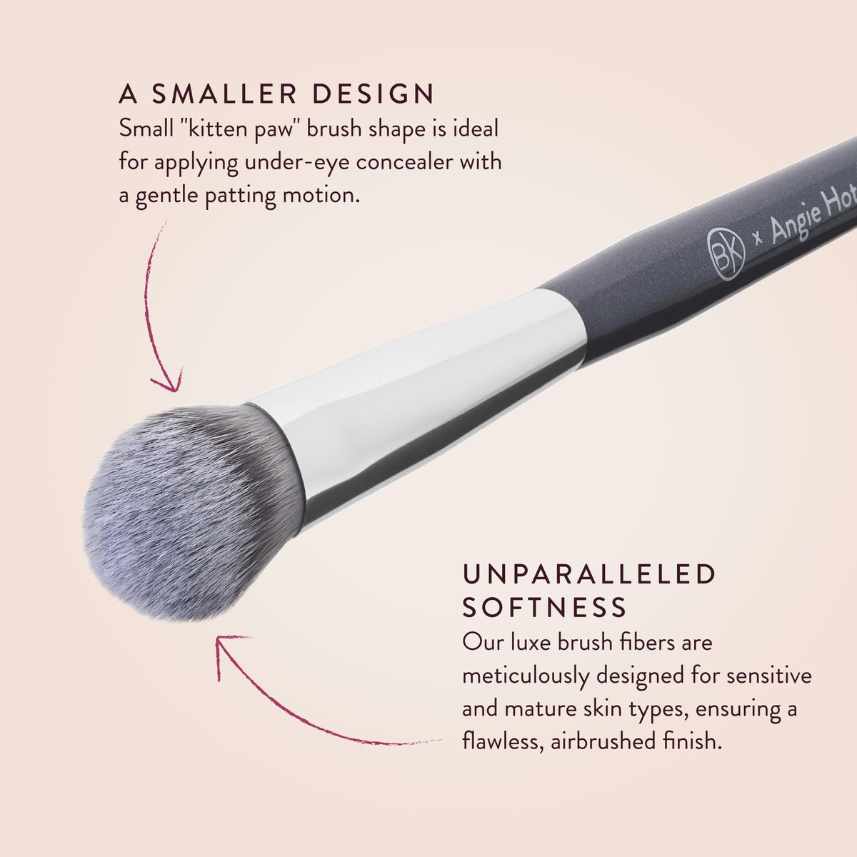 BK BEAUTY BRUSHES - ANGIE HOT & FLASHY A506 CONCEALER - Viral "Kitten Paw" Face Brush - Under-Eye Concealing and Contouring - Makeup Brushes BK BEAUTYBuy Supplements Australia