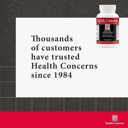 Health Concerns Isatis Cooling – Immune & Inflammation Support – Gut Health, Intestinal Relief, Urinary Tract Cleanse, Heat Clearing & Detox – Chinese Herbal Supplement for Men & Women – 90 Capsules