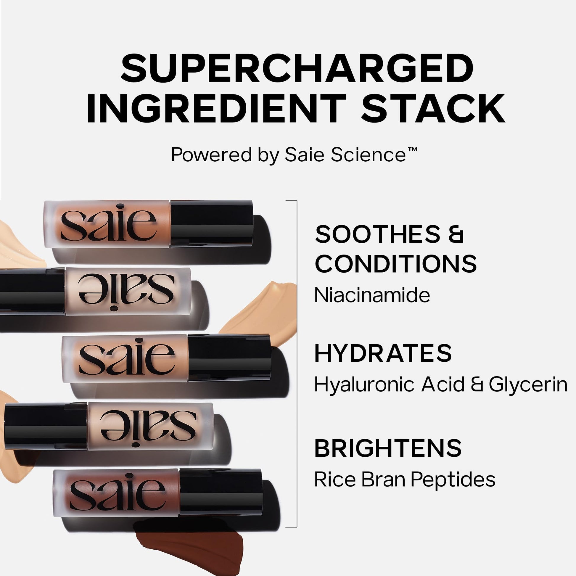 Saie Slip Tint Radiant Cream Concealer & All-Over Face Makeup - Concealer for Dark Circles, Redness & Blemishes - Lightweight Makeup Made with Hydrating Hyaluronic Acid - Shade 7 (0.17 oz) SaieBuy Supplements Australia