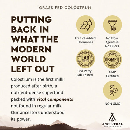 Ancestral Supplements FEM & Colostrum Powder Bundle for Women – Supports Hormone Balance, Energy, Skin, Immunity & Digestion – Grass Fed, Pasture Raised Female Organ Blend with Bioactive Colostrum