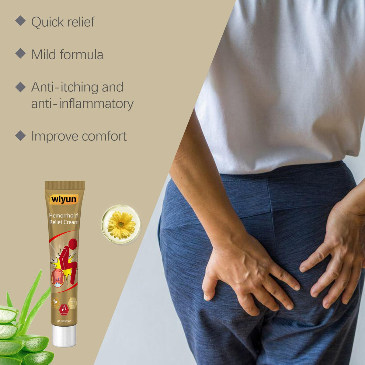 KUNLEN Herbal Hemorrhoids Cream, Chinese Hemorrhoid Creams, Body Care Cream for Men and Women (3pcs) KUNLENBuy Supplements Australia