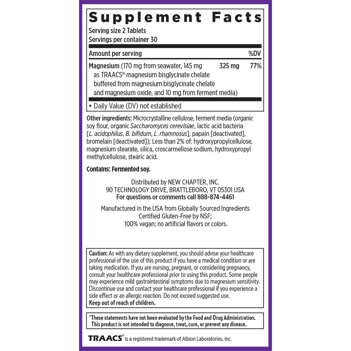 New Chapter Magnesium Complex Supplement, 325mg with Magnesium Glycinate + Sea-Sourced + Fermented Forms for Heart, Bone, Nerve, Muscle & Cellular Energy, 100% Vegan, 60 Tablets New Chapter buy supplements Au