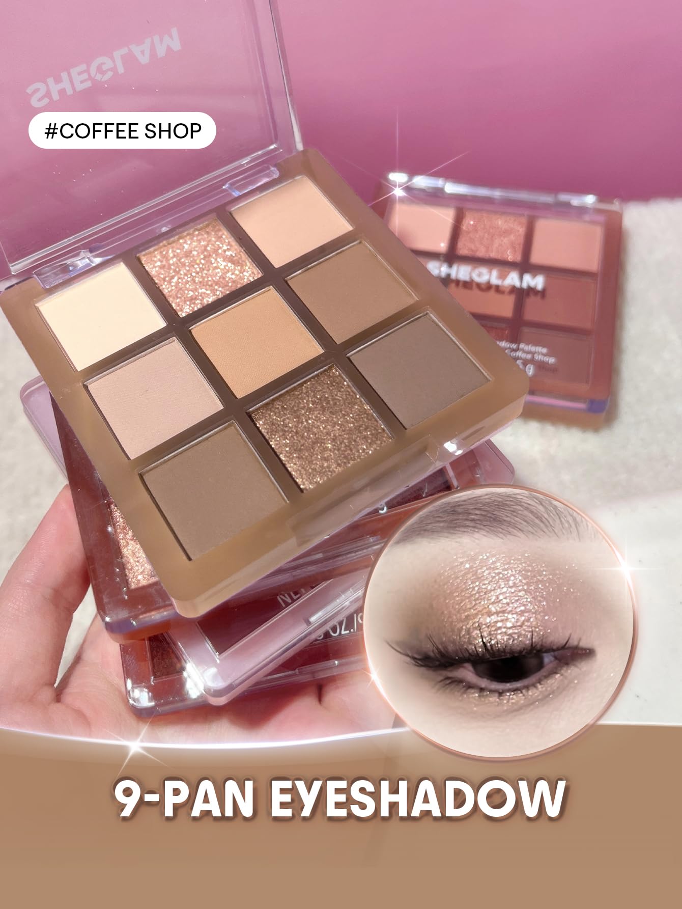 SHEGLAM Eyeshadow Palette 9-Color Ultra-pigmented Shimmer & Matte Shades, Vegan & Cruelty-free-Coffee Shop SHEGLAMBuy Supplements Australia