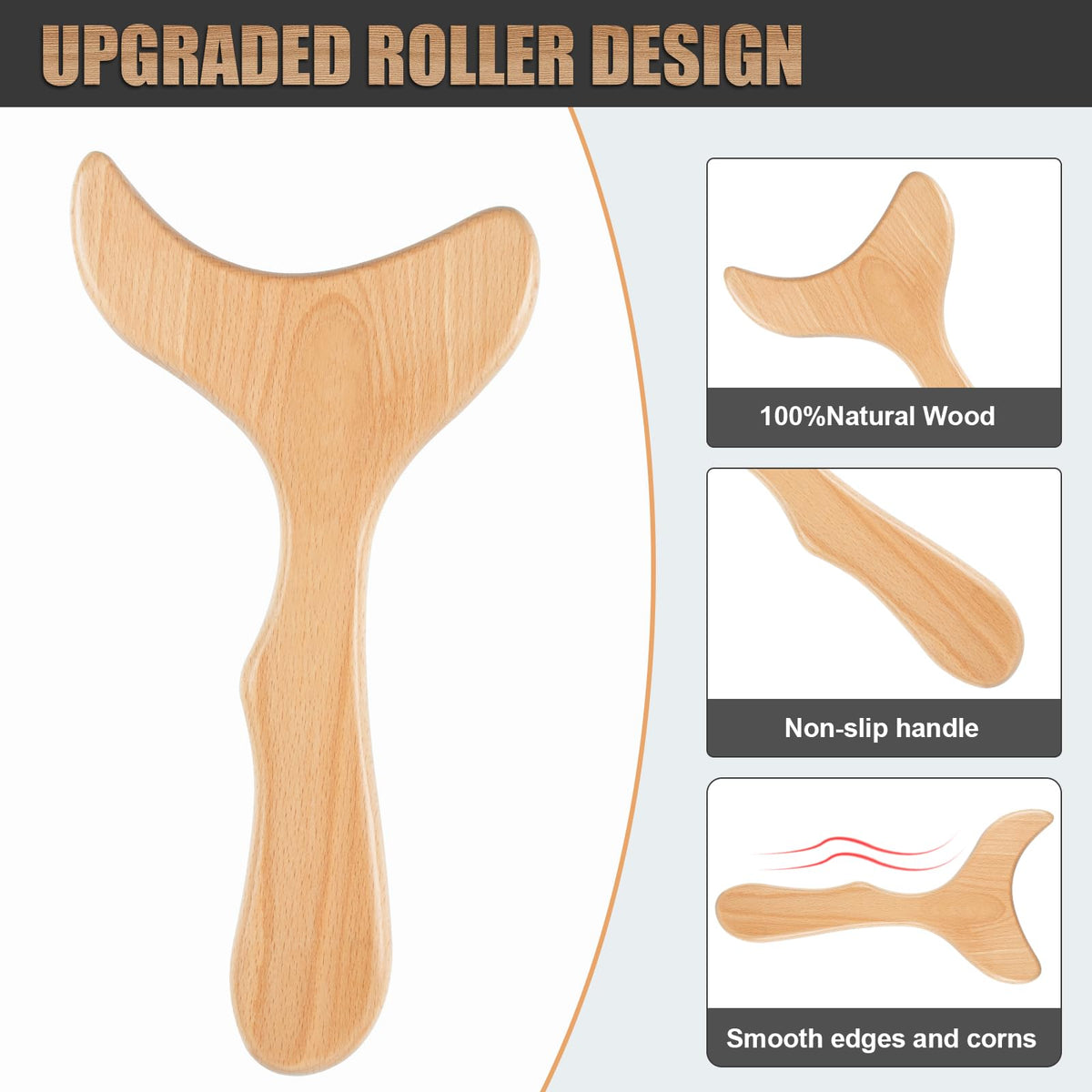 KintKita Wood Therapy Massage Tools,Wooden Lymphatic Drainage Massager, Cellulite Remover Body Sculpting Tool for Cellulite Reduction,Muscle Tension Release,Body Contouring-12 * 6 in KintKita buy supplements Au