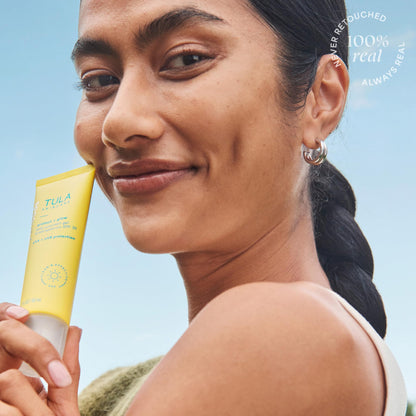 TULA Skin Care Protect + Glow Daily Sunscreen - Gel, Broad Spectrum SPF 30, Skincare-First, Non-Greasy, Non-Comedogenic and Reef-Safe with Pollution and Blue Light Protection, Regular, 1.7 fl oz. TULABuy Supplements Australia