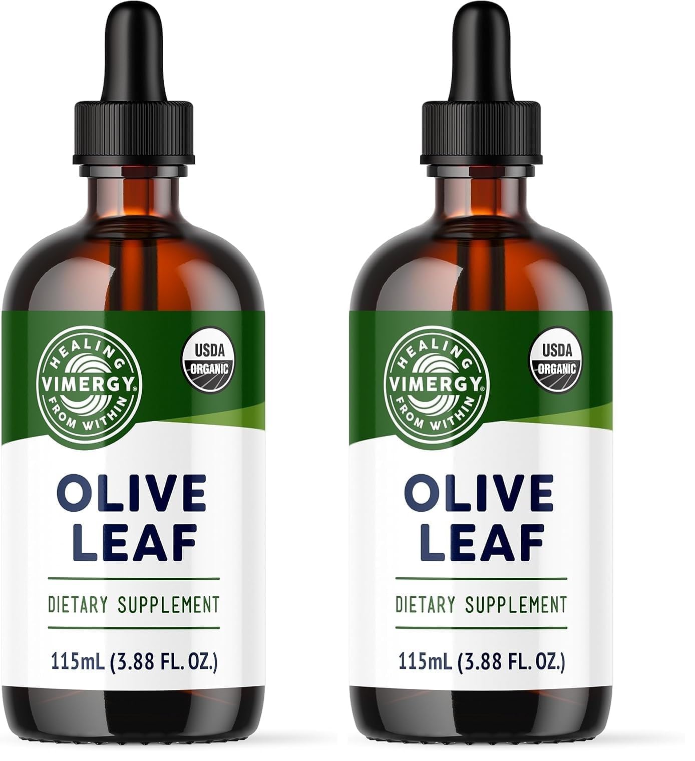 Vimergy Olive Leaf – Supports Immune Health* 57 2mL (2 Droppers or 58 Drops) Servings (200mg Extract Per Serving) – USDA Certified Organic, Vegan, Paleo-Friendly and Gluten-Free – 115 mL