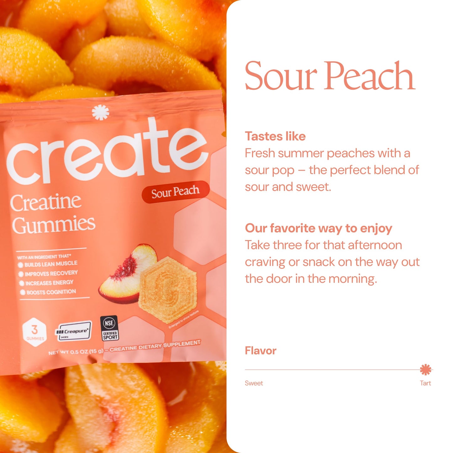 Create Creatine Gummies – Single-Serve Packs – 30ct – Variety Pack | NSF Certified for Sport – Made with Creatine Monohydrate, Vegan & Gluten-Free, Anti-Melting Formula, 3 Gummies per Pack