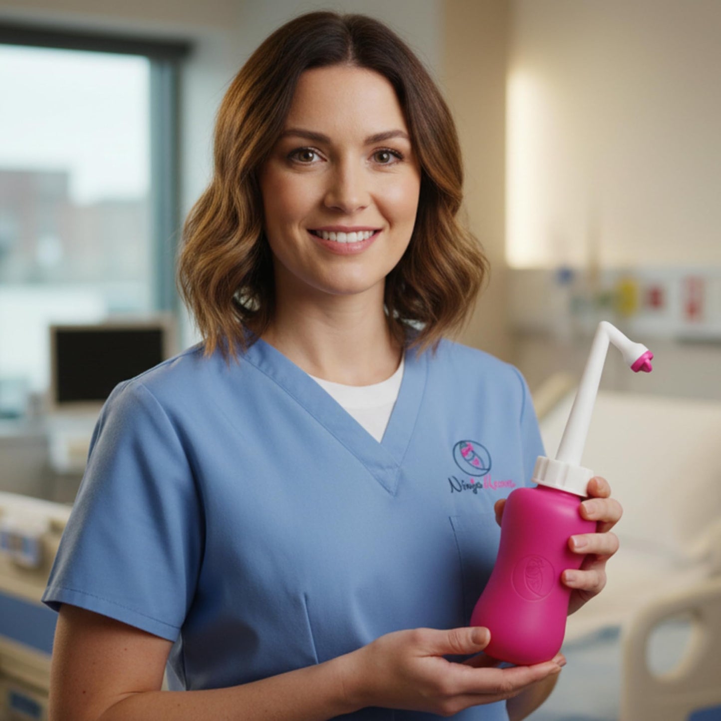 Ninja Mama Peri Bottle for Postpartum Care Post Partum Essentials for Pain Relief, Tears & Hemorrhoids After Birth Portable Perineal Bottle with Angled Spout Labor & Delivery Hospital Bag. (355ml) Ninja MamaBuy Supplements Australia