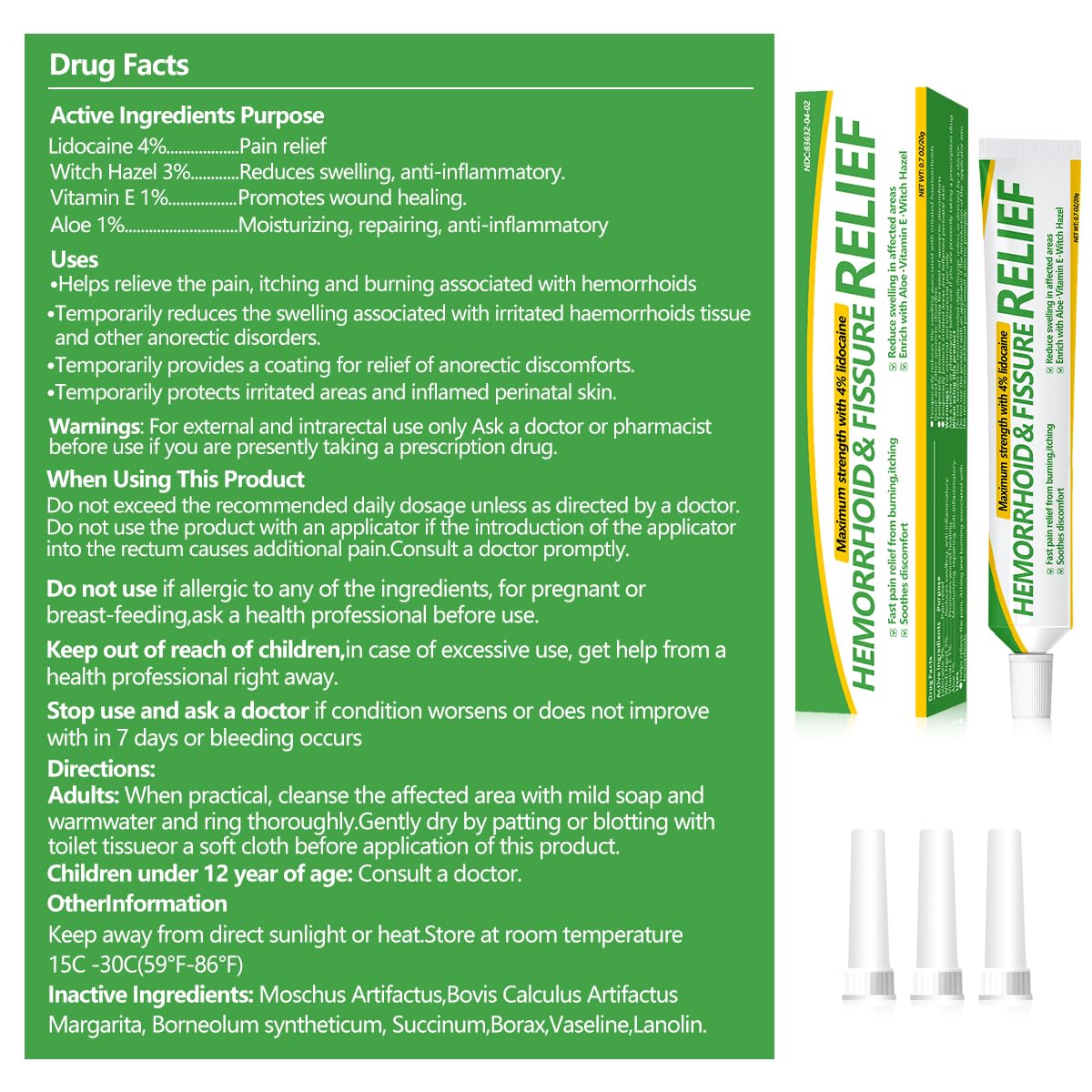 Dr.Goddyik Hemorrhoids and Fissure Relief Cream,Hemorrhoid Ointment for Hemorrhoid Treatment Fast Acting Relief of Pain, Swelling Dr.GoddyikBuy Supplements Australia