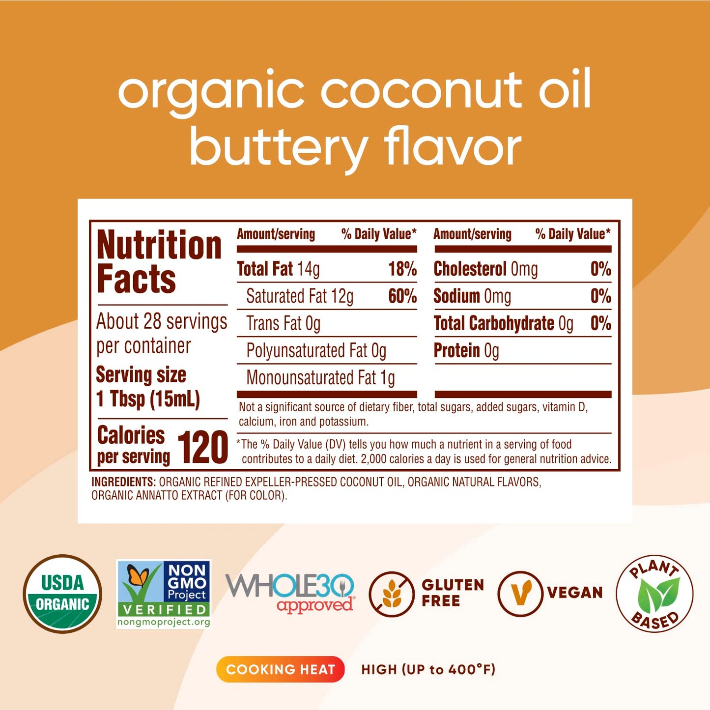 Nutiva, Oil Coconut Buttery Organic, 14 Fl Oz