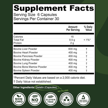 Left Coast Performance 25% IgG Colostrum Powder & Beef Organ Supplement - Bovine Wellness Bundle for Men and Women's Gut Health Energy Hormone Balance and Immune Support