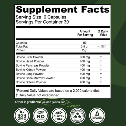Left Coast Performance Boron Supplement for Men & Beef Organ Supplement - Testosterone Boosting Bundle for Men's Gut Health Energy Hormone Balance and Immune Support