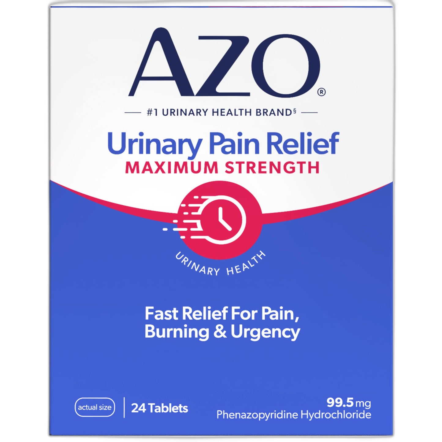 Azo Urinary Pain Relief Maximum Strength, Fast Relief Of Uti Pain, Burning & Urgency, Targets Source Of Pain, #1 Most Trusted Brand, 24 Tablets AZO buy supplements Au