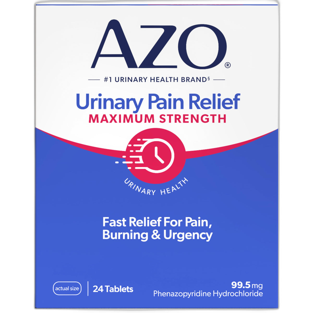 Azo Urinary Pain Relief Maximum Strength, Fast Relief Of Uti Pain, Burning & Urgency, Targets Source Of Pain, #1 Most Trusted Brand, 24 Tablets AZO buy supplements Au