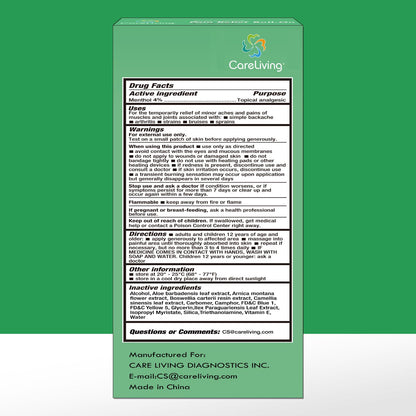 CARELIVING Roll On Pain Relief for Knee, Neck, Joint, Shoulder, Arthritis Pain Reliever, Sore Muscle Relief, Roll On Menthol Gel 2.5 Fl Oz (Pack of 2) CARELIVINGBuy Supplements Australia