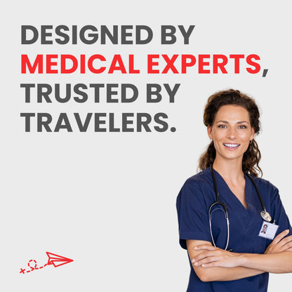 Roamwell Essential Travel Medicine Kit, OTC Travel Medication, TSA Approved (Business | 18 Tablets) Roamwell buy supplements Au