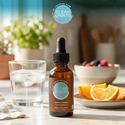 Clean Spirits Liver Cleanse Detox & Daily Support Drops by Dr. Christina Rahm | with NAC, Vitamin C & Zinc for Glutathione Production & Antioxidant Support | Patented Liquid Formula | Vegan, 1 Fl Oz CLEAN SPIRITS BY DR. CHRISTINA RAHM buy supplements Au
