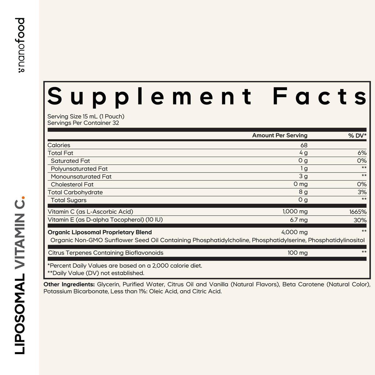Codeage Liposomal Vitamin C Liquid 1000mg Vitamin C, 4000mg Essential Phospholipids, Supplement For Daily Immune Support, Liposomes For Absorption, Citrus Bioflavonoids, Vitamin E, Non-GMO, 32 Pouches CodeageBuy Supplements Australia