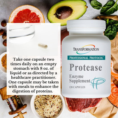 TRANSFORMATION THE GENESIS OF GOOD HEALTH Enzymes - Protease Digestive Supplement Advanced Formula, Supports Healthy Digestion, Immunity, Nutrient Absorption, Improve Tolerance On an Empty Stomach