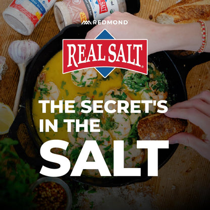 Redmond Real Sea Salt - Natural Unrefined Gluten Free Coarse, 16 Ounce Pouch (2 Pack)