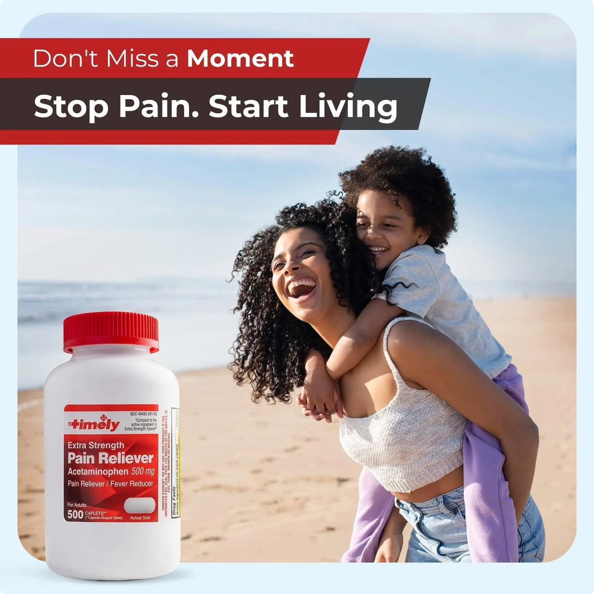 TIME-Cap Labs 500 Caplets Extra Strength Acetaminophen 500mg - Pain Reliever & Fever Reducer for Adults, Helps with Headaches, Backaches, Muscle Pain, Toothaches, Arthritis & Menstrual Cramps TIME-CAP LABS, INC.Buy Supplements Australia