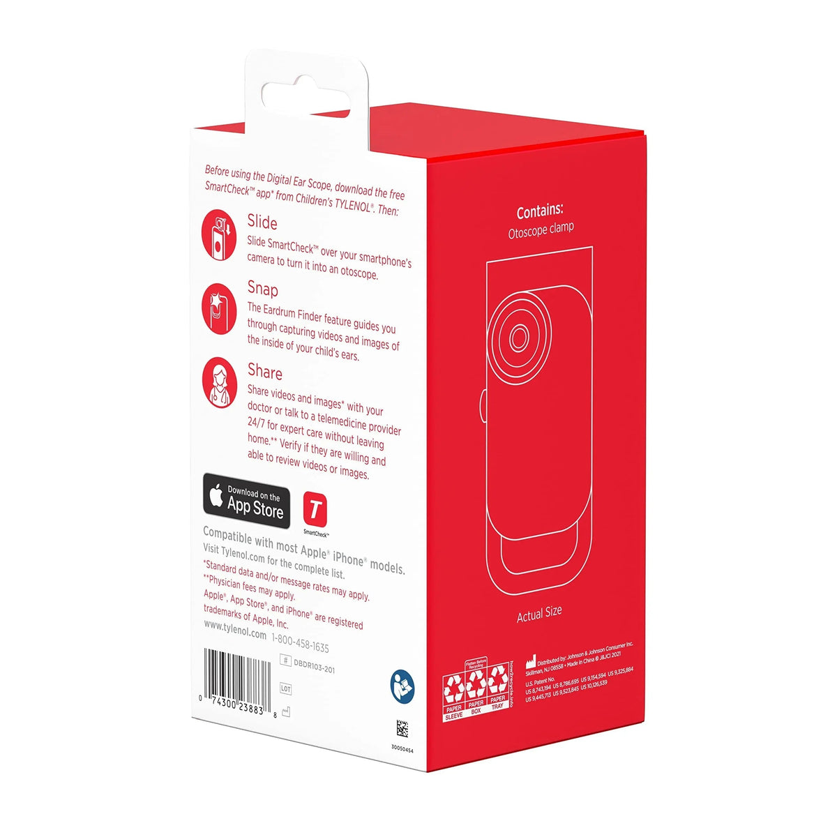 SmartCheck Digital Ear Scope from Children's Tylenol, Otoscope with Light, 1 Otoscope Clamp, 12 Specula Tips + Children's Tylenol Pain + Fever Medicine with Acetaminophen, 8 fl. oz TylenolBuy Supplements Australia