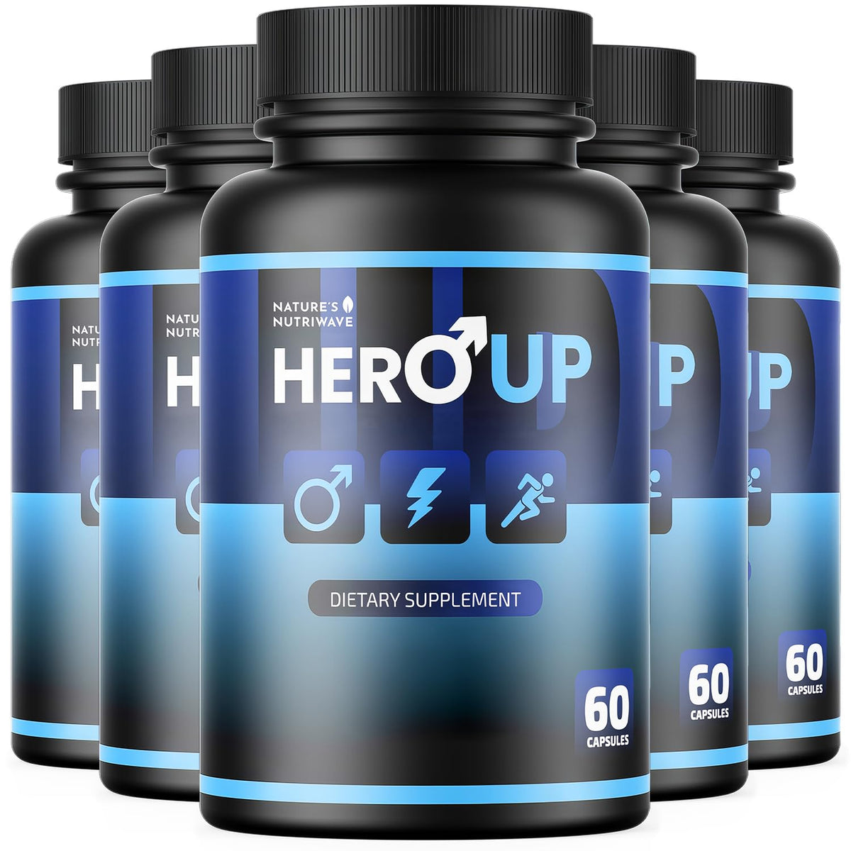 HeroUP - Natural Wellness Supplement with Plant-Based Ingredients – Non-GMO, Stimulant-Free | Made in the USA, GMP-Certified | 60 Capsules, 6 Month Suppy Nature’s NutriWaveBuy Supplements Australia