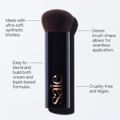 Saie The Big Liquid Foundation Brush - Soft, Multi-Use Makeup Brush for Buffing, Blending & Building - Made with Cruelty-Free, Synthetic Bristles & Creates a Seamless Finish (1 Count) SaieBuy Supplements Australia