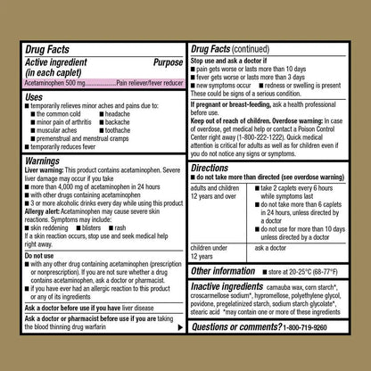GoodSense Extra Strength 500mg Acetaminophen Caplets 50 Count & Nexcare Flexible Clear 1 Inch x 10 Yard Waterproof Transparent Tape 1 Roll GoodSenseBuy Supplements Australia
