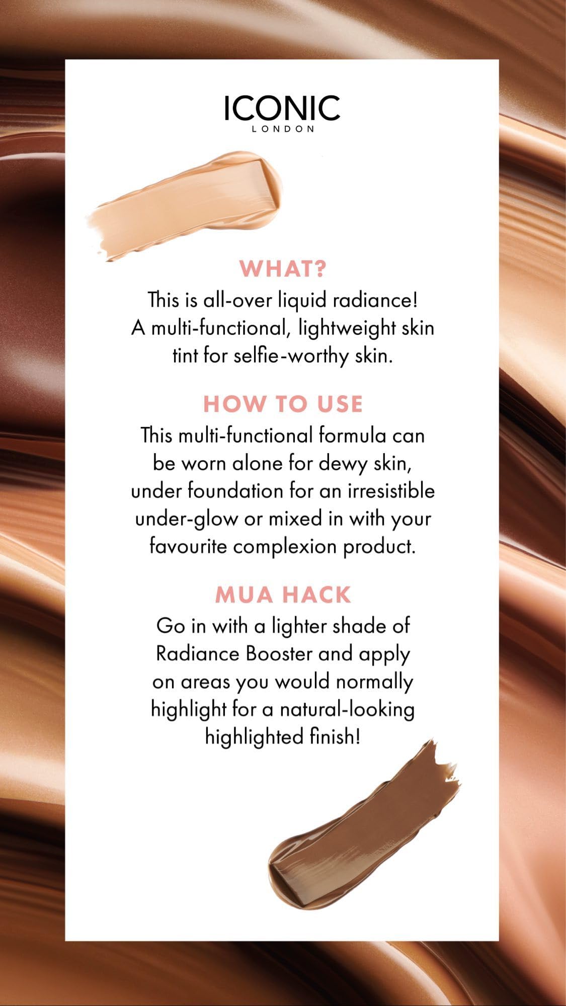 ICONIC LONDON Radiance Booster | Liquid Radiance Lightweight Skin Tint for a Glowy Makeup Look, Cruelty Free, Vegan Makeup (Champagne Glow) 30 mL/ 1.01 Fl Oz ICONIC LONDON buy supplements Au