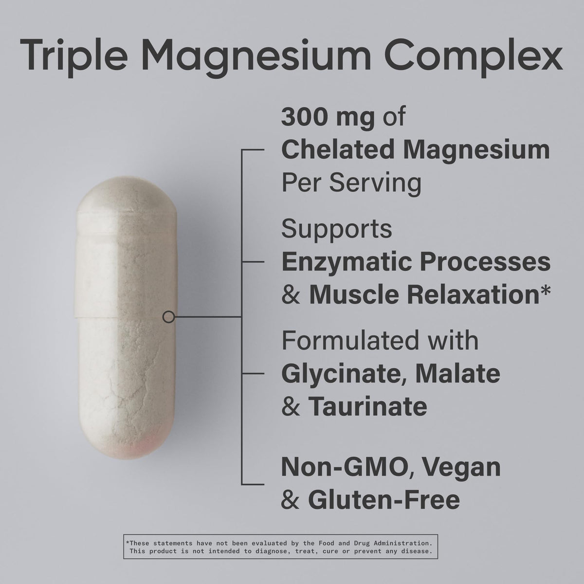 Sports Research® Chelated Triple Magnesium Complex with Glycinate, Taurinate & Malate (Chelamax®) for Enhanced Bioavailability* - 300 mg per Serving, Non-GMO, Certified Vegan, 120 Veggie Capsules Sports Research buy supplements Au