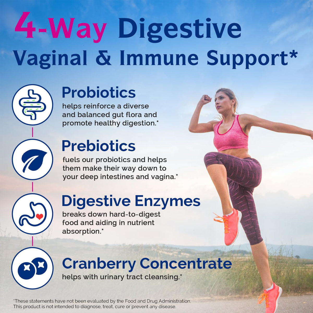 Innate Vitality Women's Probiotics, 120 Billion CFU, 32 Tested Strains, Probiotics for Women, Yeast Control, Vaginal pH Support, Prebiotics, Digestive Enzymes, Cranberry, Once Daily 30 Veggie Capsules Innate Vitality buy supplements Au