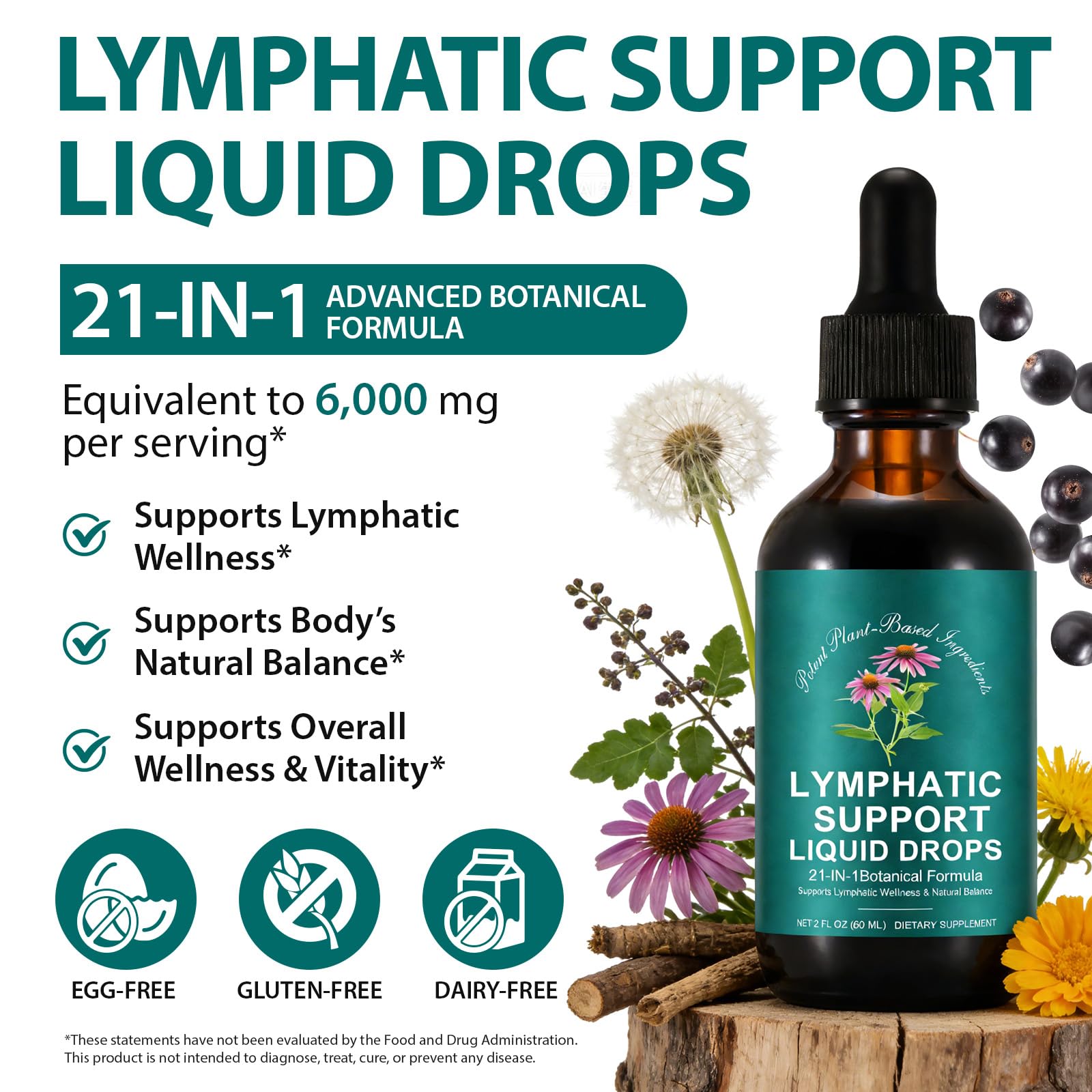 Lymphatic Drainage Drops, Natural Lymph Cleanse & Immune Support Supplement with Echinacea, Dandelion, Elderberry, Cleavers, Astragalus & Burdock, 2 FL OZ (1) Frovetani buy supplements Au