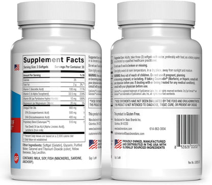 EyeScience Dry Eye Formula Omega-3 Dry Eye Supplement, 900mg | Eye Vitamins for Dry Eyes, Supports Eye Hydration, Tear Function & Daily Eye Comfort, EPA DHA Softgels for Adults