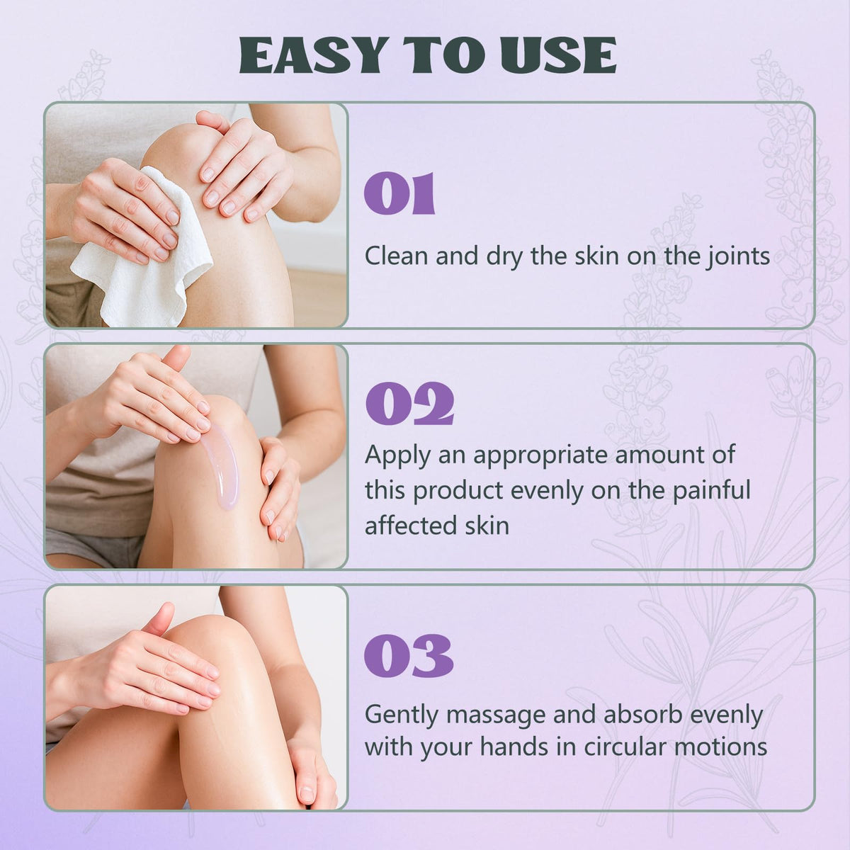 Soothing Massage Gel (100g) - Joint Relief Purple Gel, Natural Ingredients Soothing Relief Cream, Fast-Absorbing Jointgel Cream for Soothing Joint, Shoulder, Knee, Back, Lumbar & Muscle Stiffness VereclueBuy Supplements Australia
