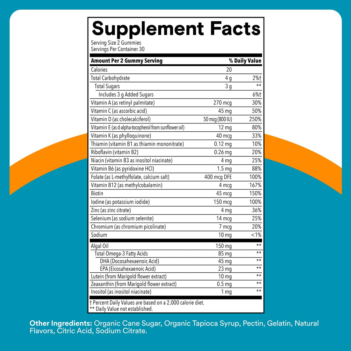 SmartyPants Teen Guy Multivitamin Gummies, Omega 3 (DHA/EPA), Vitamin D3, C, Vitamin B12, B6, A, K & Zinc, Folate, Gluten Free, Fruit Flavor, 60 Count (30 Day Supply) SmartyPantsBuy Supplements Australia
