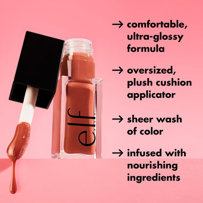 e.l.f. Glow Reviver Lip Oil, Nourishing Tinted Lip Oil For A High-shine Finish, Infused With Jojoba Oil, Vegan & Cruelty-free, Rose Envy e.l.f.Buy Supplements Australia