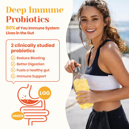 Venture Pal Sugar Free Hydration Packets+Immune-Liquid Daily IV Drink Mix | Electrolyte Powder with 7 Electrolytes & 6 Vitamins, Probiotics + Elderberry | Non-GMO, Keto Friendly, Vegan | 16 Sticks
