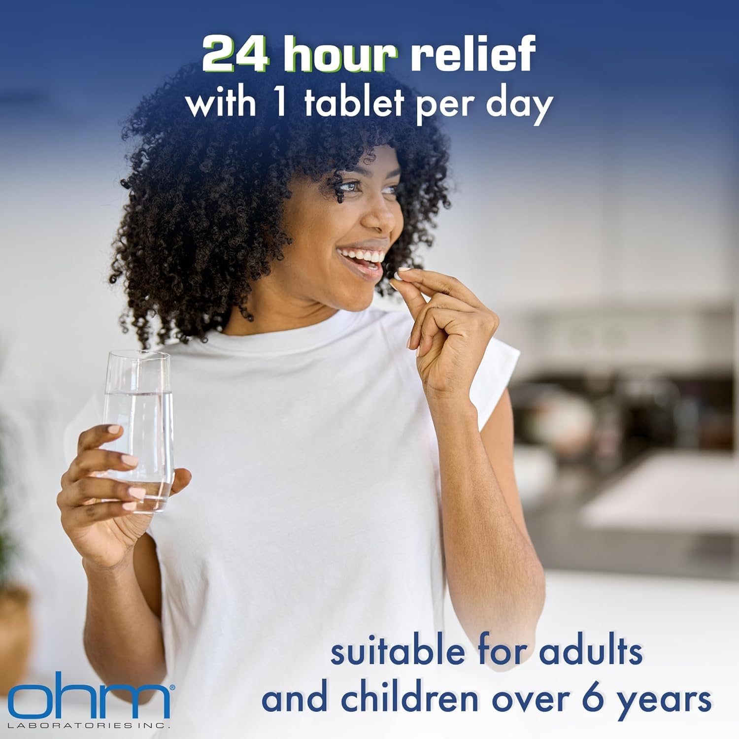 Ohm 24 Hour Loratadine Allergy Relief Tablets, 10mg - 300 Count | Non-Drowsy Allergy Pills, Medicine Original Prescription Strenght Ohm buy supplements Au