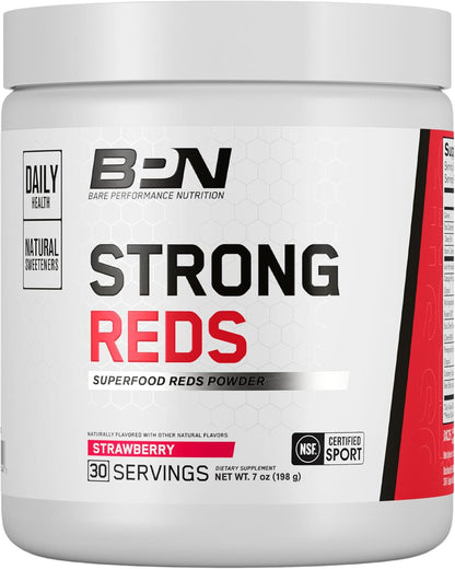 BARE PERFORMANCE NUTRITION BPN Strong Greens (Pineapple Coconut) & Reds (Strawberry) Superfood Bundle