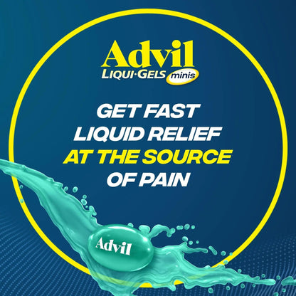 Advil Liqui-Gels Minis Pain Reliever and Fever Reducer, Pain Medicine for Adults with Ibuprofen 200mg for Pain Relief - 160 Liquid Filled Capsules AdvilBuy Supplements Australia
