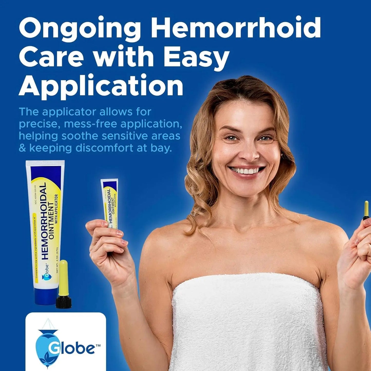 Globe Hemorrhoidal Ointment, Phenylephrine HCl, Petrolatum, Mineral Oil, Relief from Burning, Itching and Discomfort of Hemorrhoids, 2 Ounces (4 Pack) GlobeBuy Supplements Australia